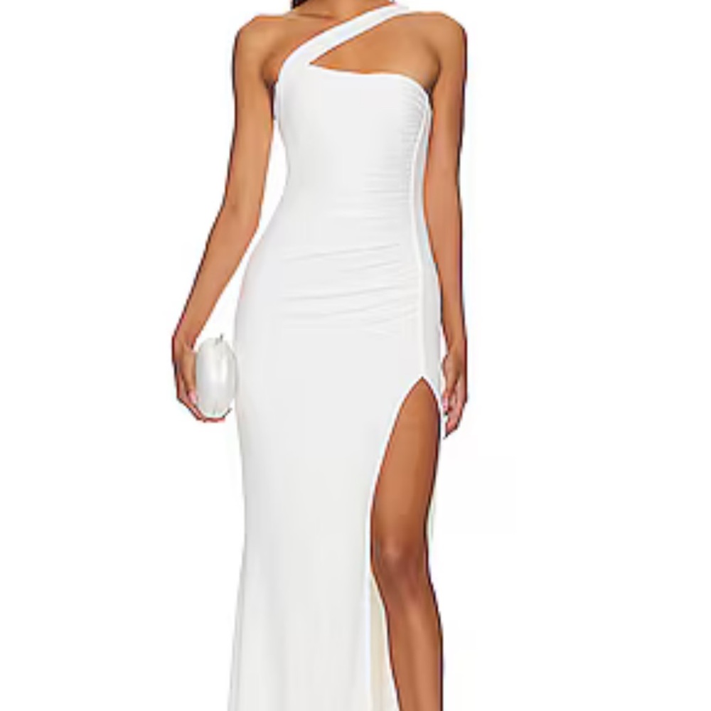 Elegant White One-Shoulder Dress
